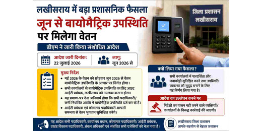 बायोमेट्रिक उपस्थिति नहीं तो वेतन नहीं, डीएम ने जारी किया संशोधित आदेश
